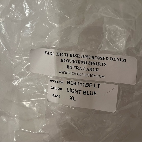 VICI Earl High Rise Distressed Denim Boyfriend Shorts - Picture 6 of 6